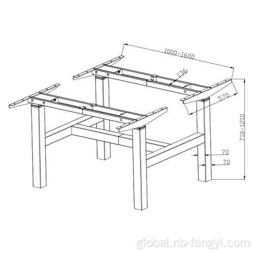 4 Leg Standing Desk 2022 Top Sale Multi-person Desk Intelligent 4 Motors Supplier